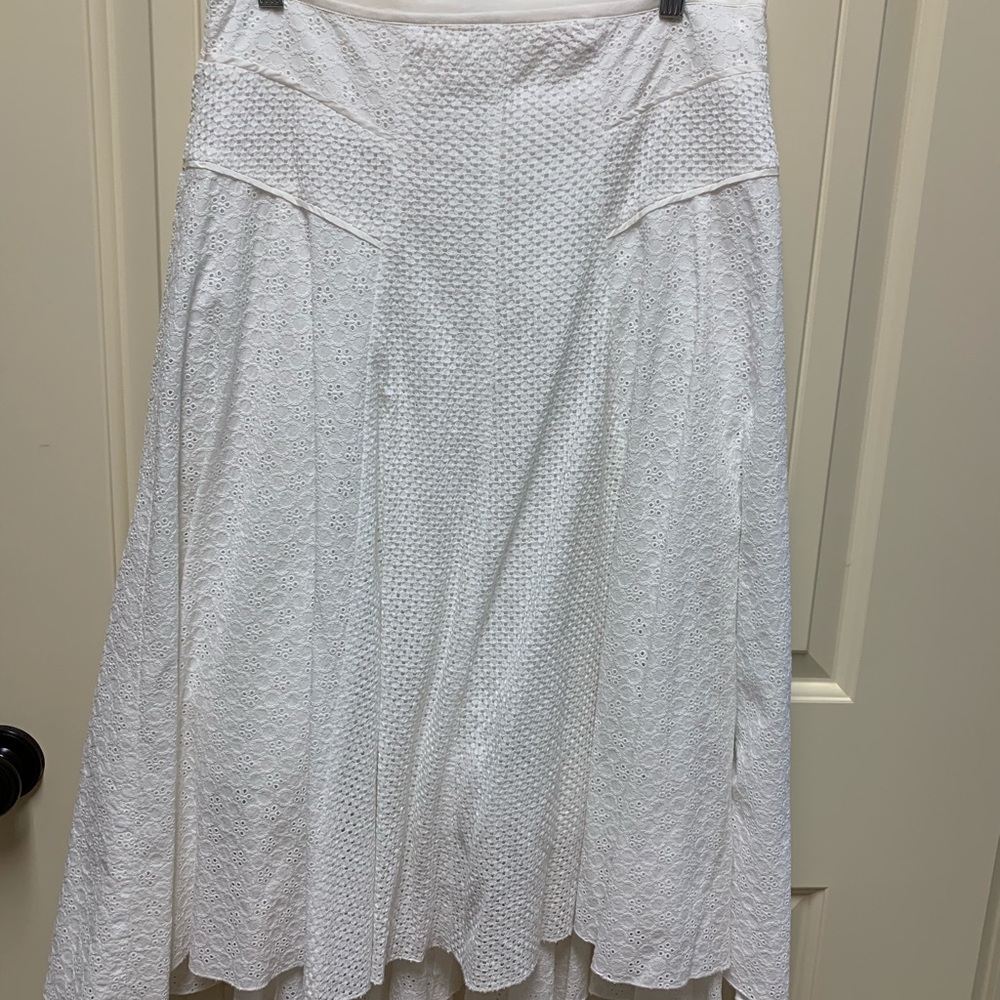 Rebecca Taylor white eyelet skirt